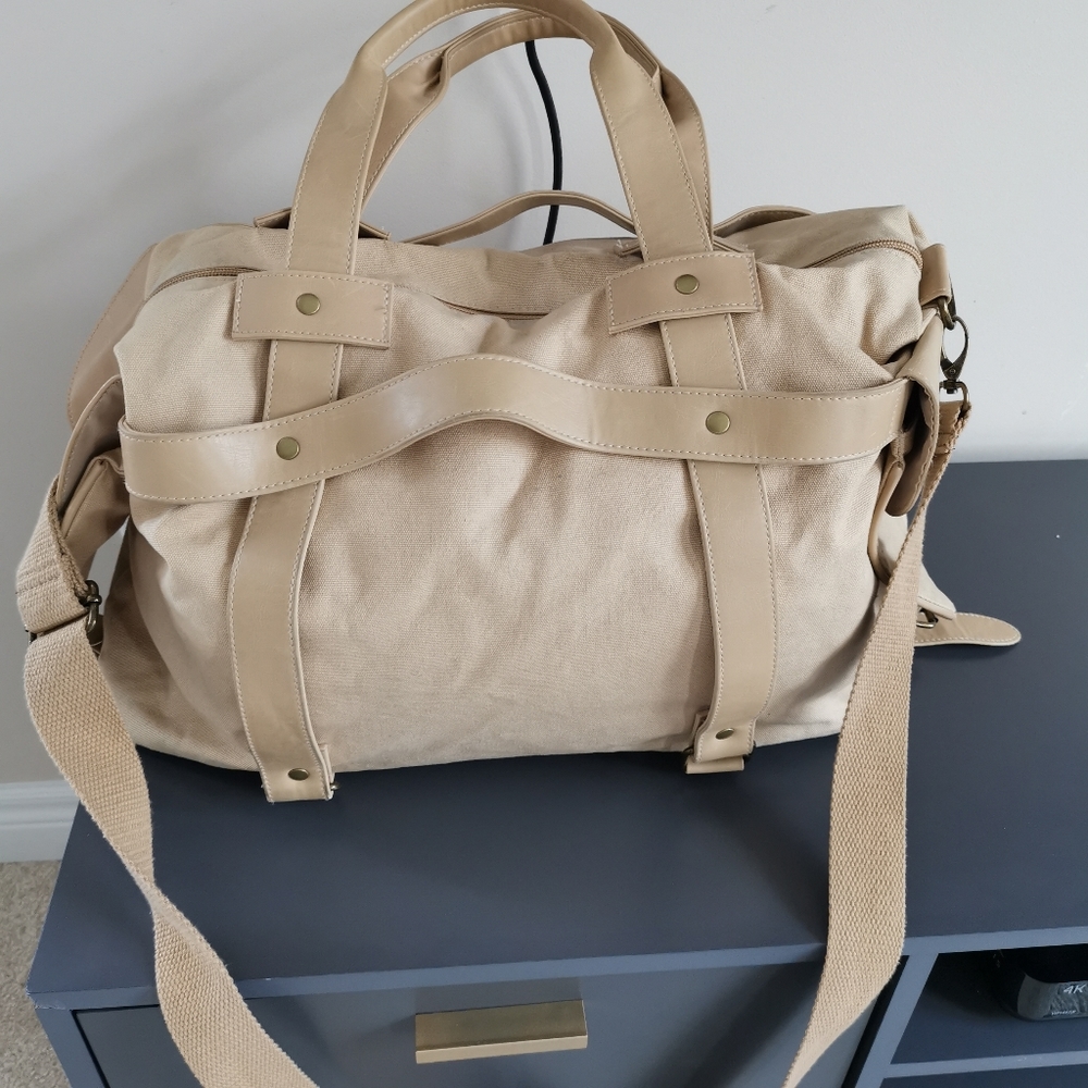 Women's Canvas Weekender Handbag Tan - Mossimo Supply Co.™